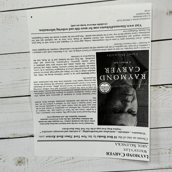 Raymond Carver A Writer's Life Carol Sklenicka Hardcover 2009 Signed First Ed - Picture 13 of 15